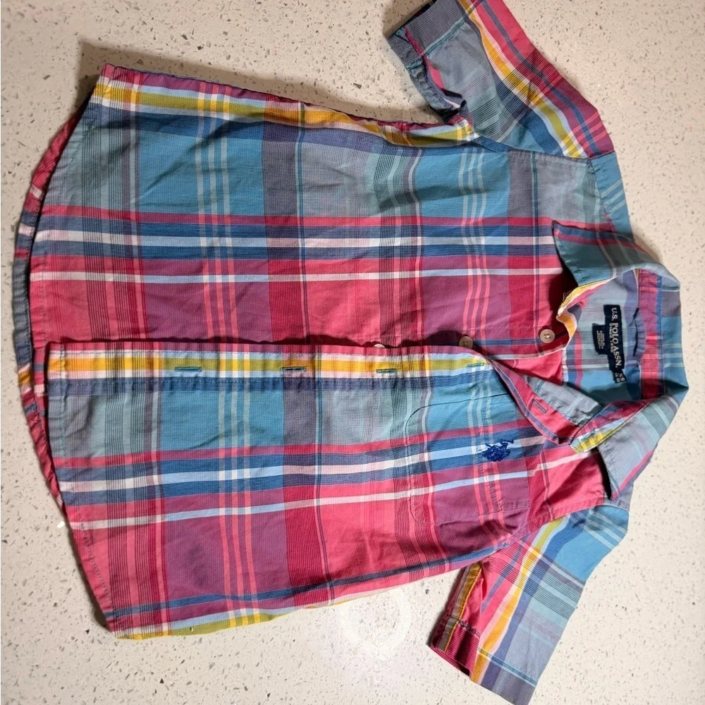 U.S. Polo Assn. Men's Vibrant Plaid Button-Down Shirt